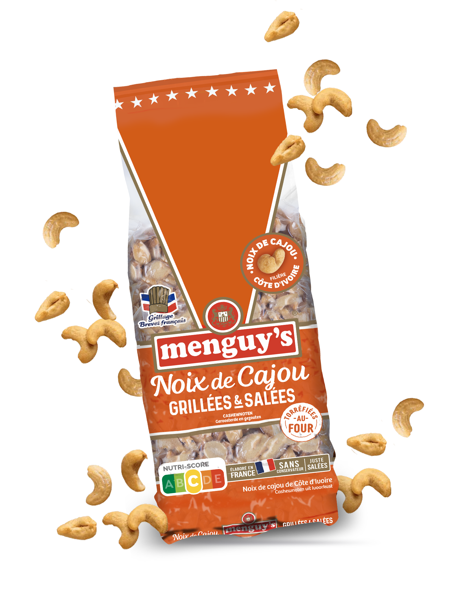 Noix de cajou grillées et salées Menguy's