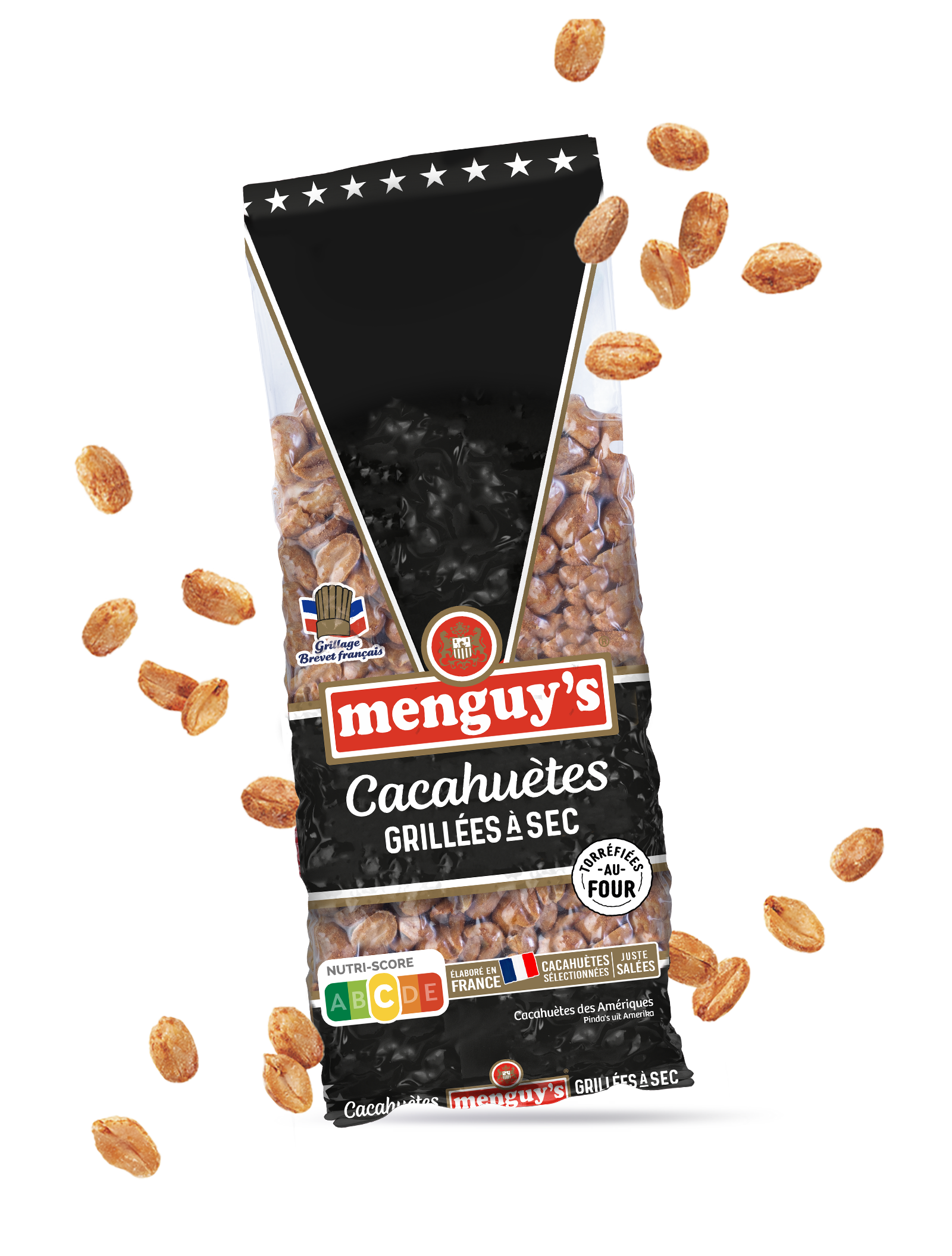 Cacahuètes grillées à sec sous vide