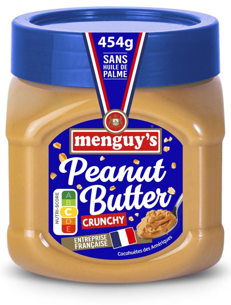 Pot de beurre de cacahuète crunchy Menguy's Apéro 454 g