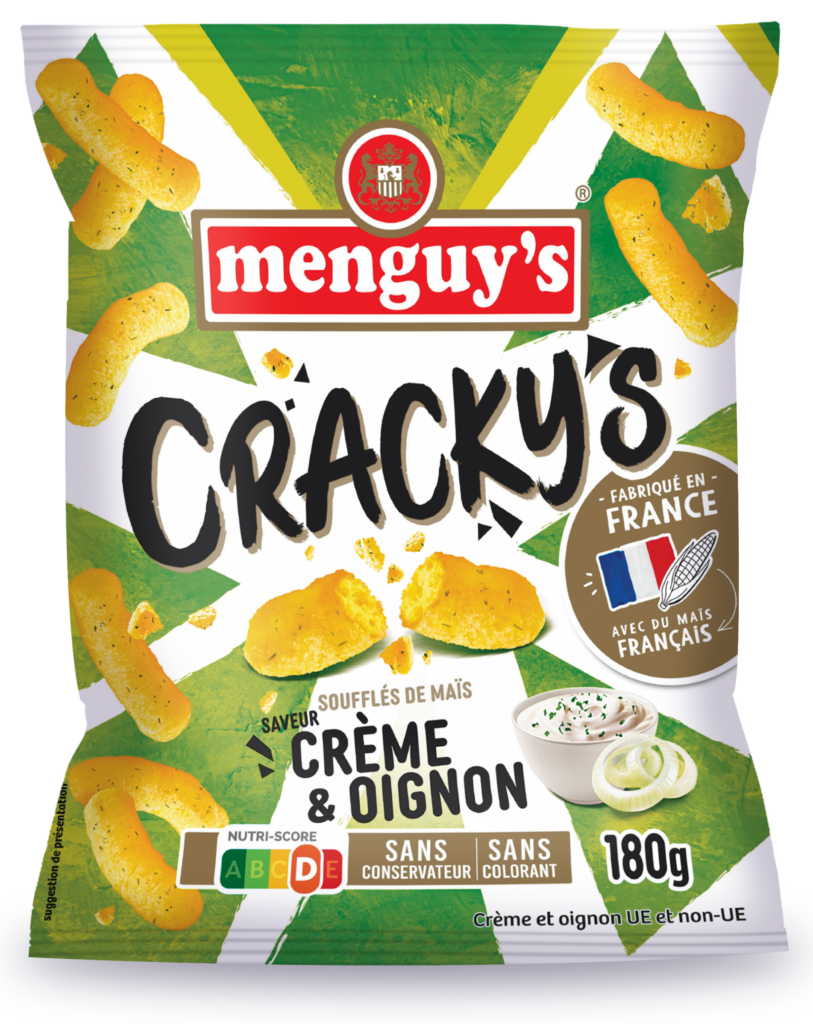 Menguy's Cracky’s Apéro crème et oignon, soufflés de maïs 180 g