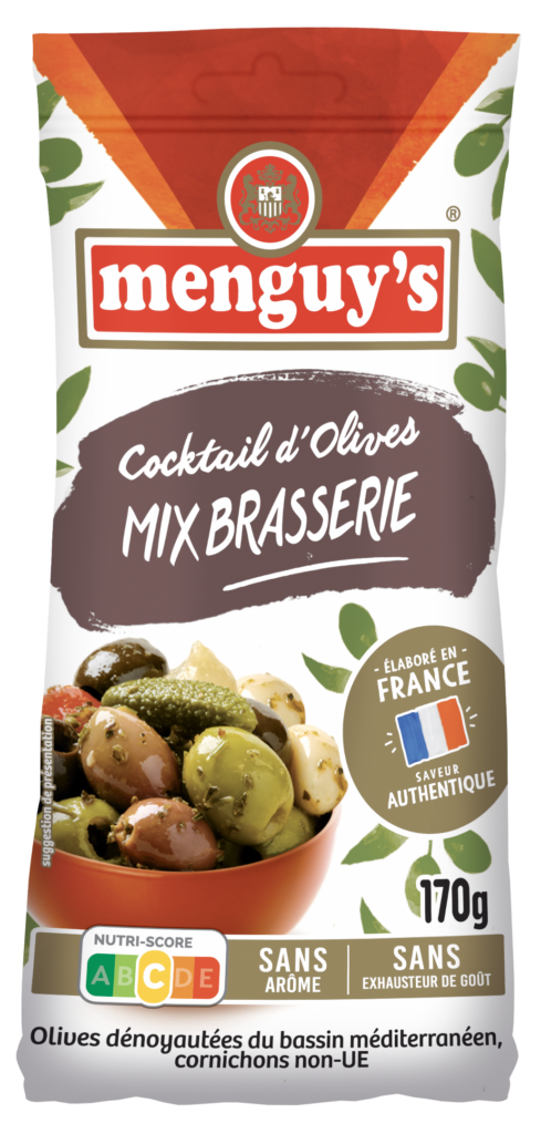 Menguy's Apéro cocktail d'olives mix brasserie en sachet 170 g