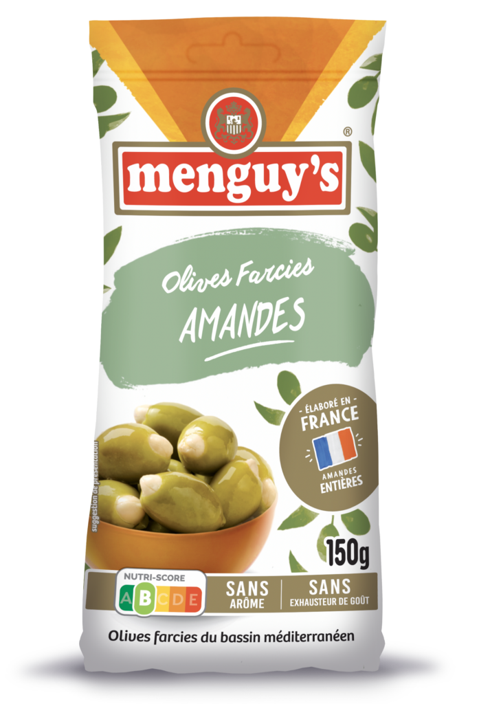 Menguy's Apéro olives farcies aux amandes, sachet 150 g
