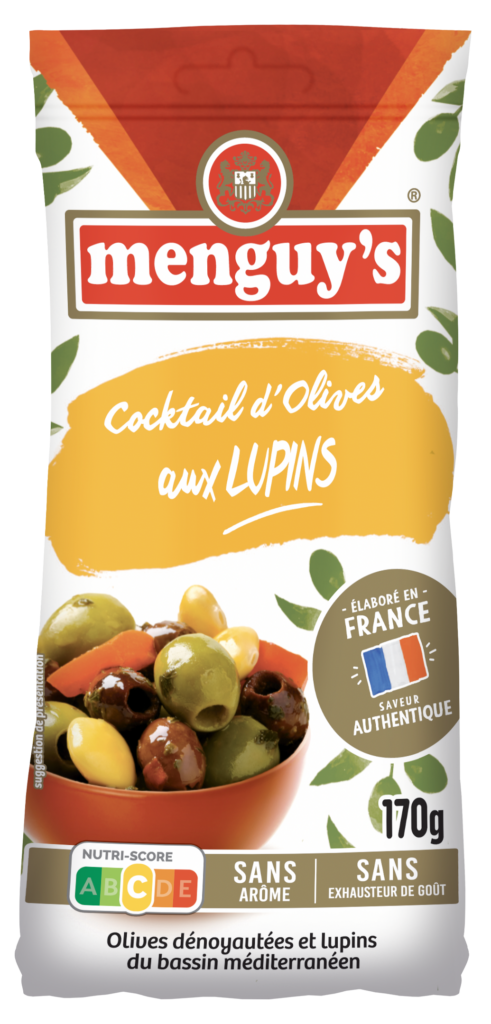 Menguy's Apéro cocktail d'olives aux lupins en sachet 170 g