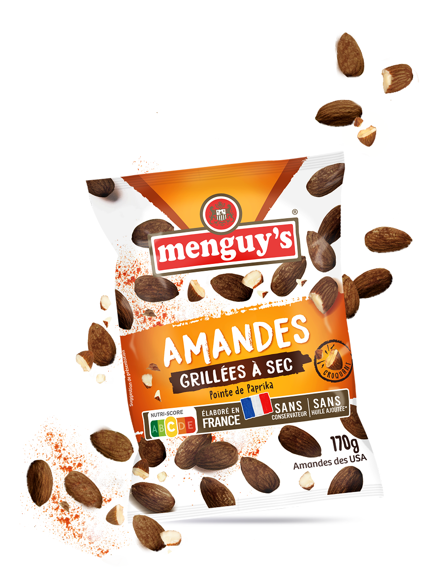 amandes grillées à sec point de paprika Menguy's