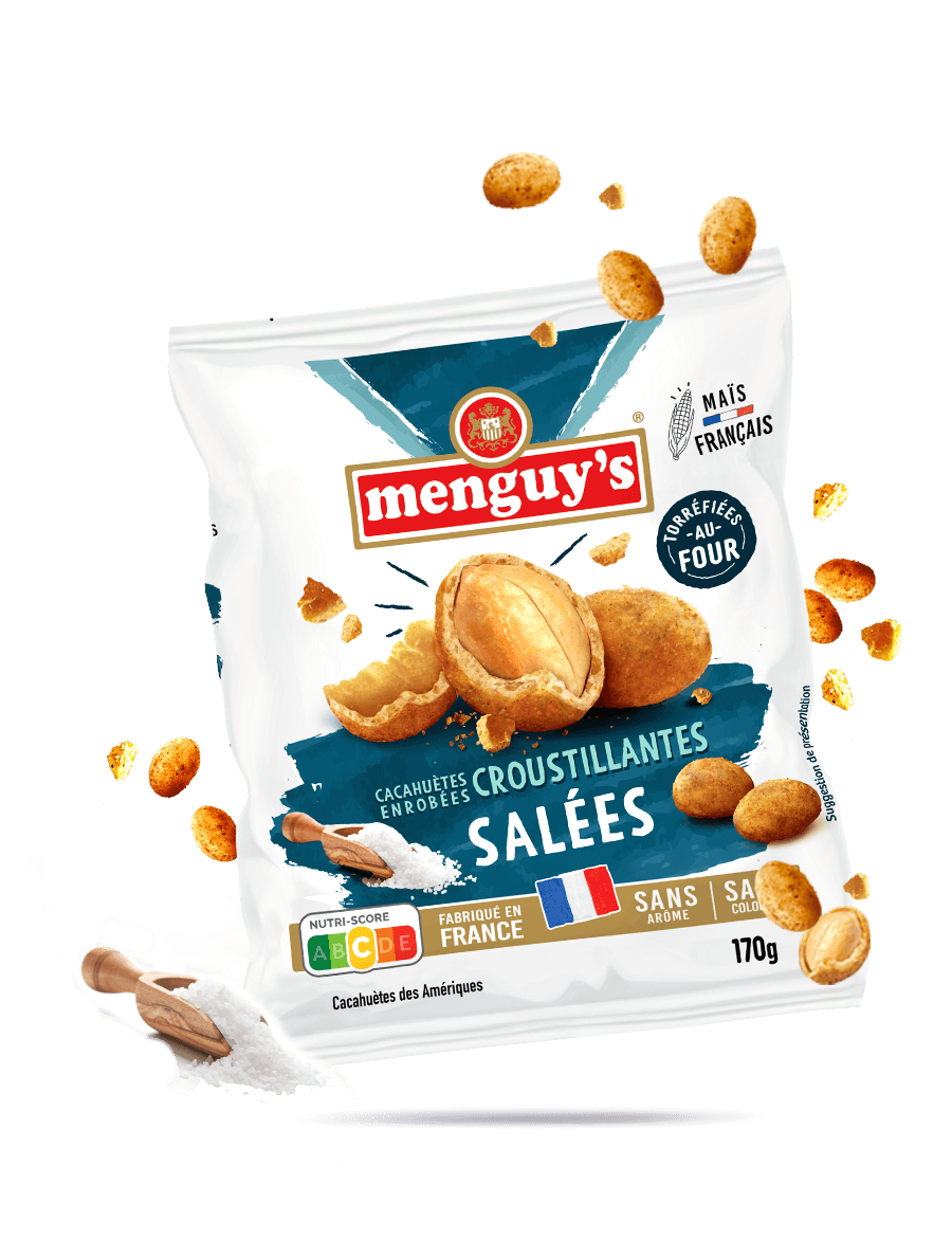 Cacahuètes enrobées Salé Menguy's