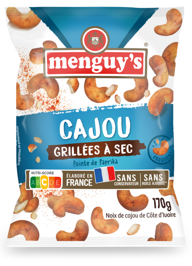 Menguy's Apéro cajou grillées à sec pointe de paprika 170 g