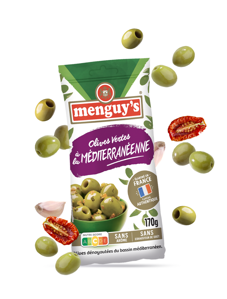 Olives vertes à la méditerranéenne