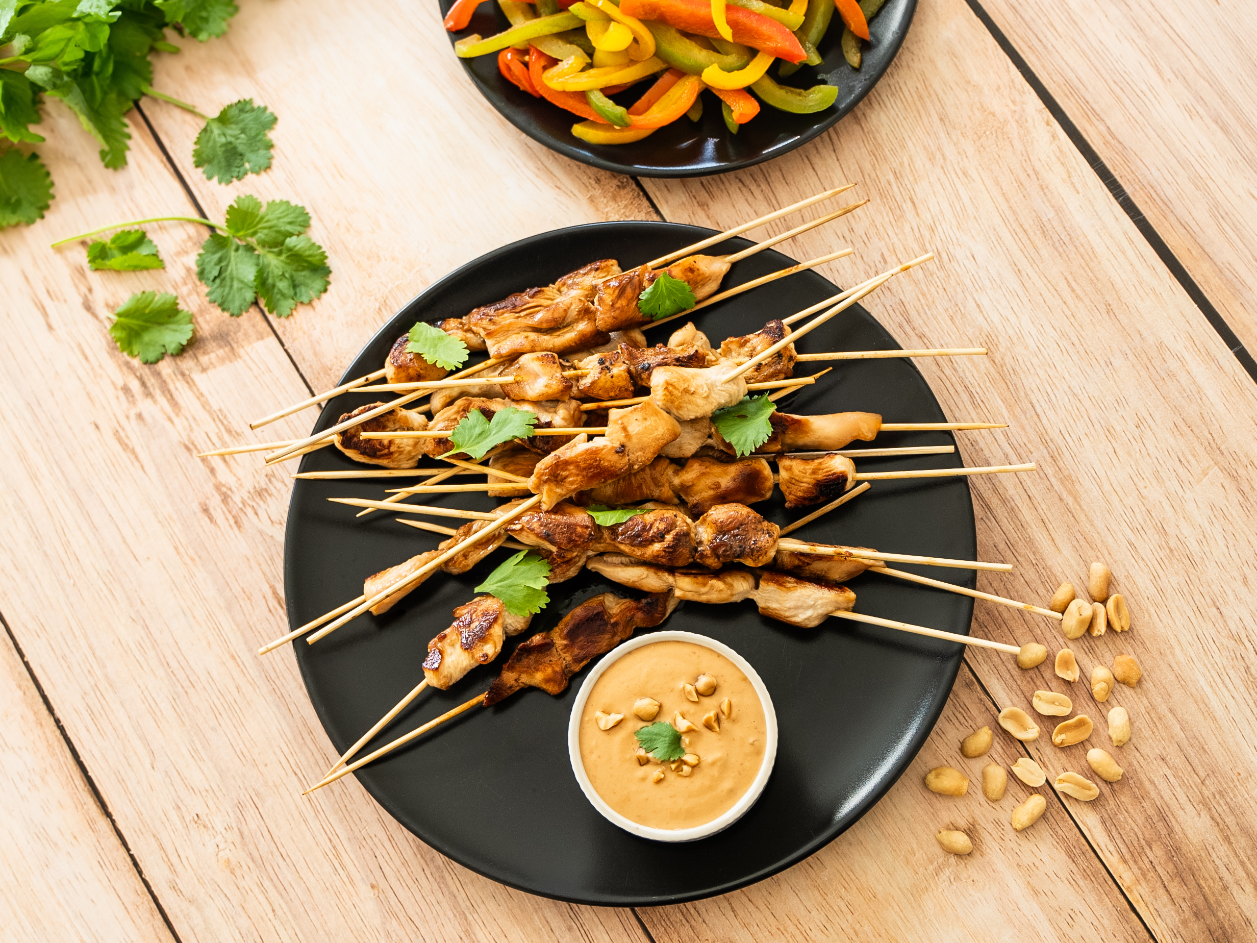 Brochettes de poulet sauce cacahuète pour l'Apéro Menguy's