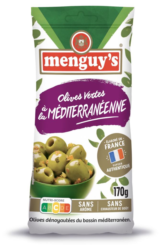 Menguy's Apéro olives vertes à la méditerranéenne 170 g