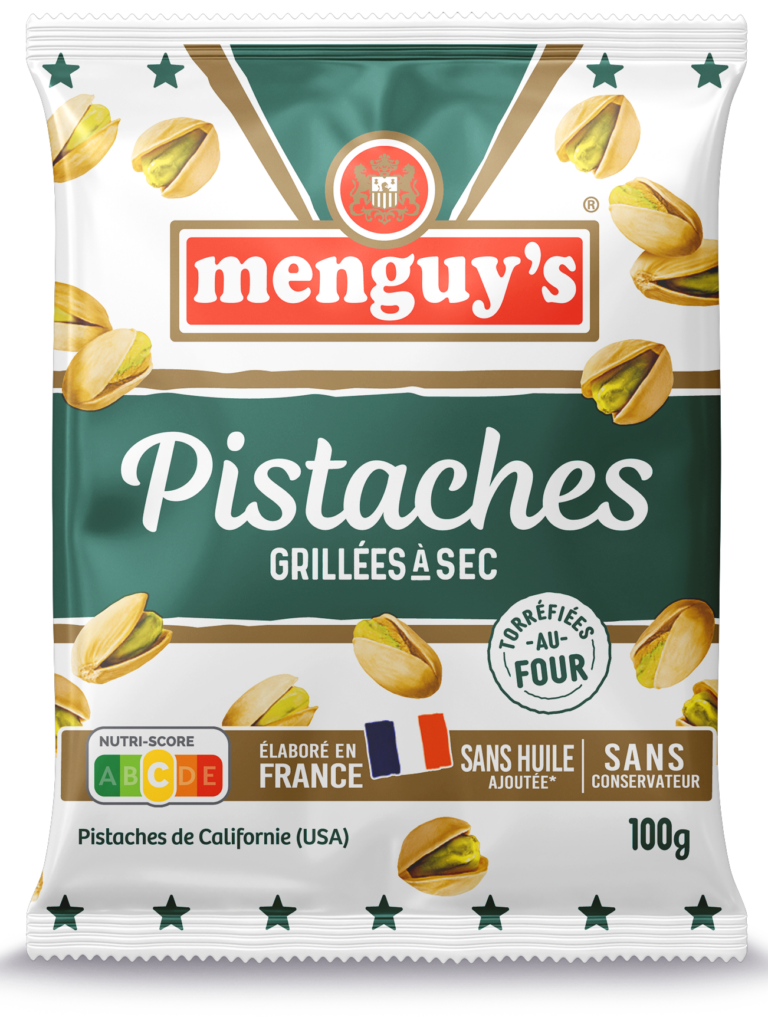 Dry-roasted and salted pistachios - 100g