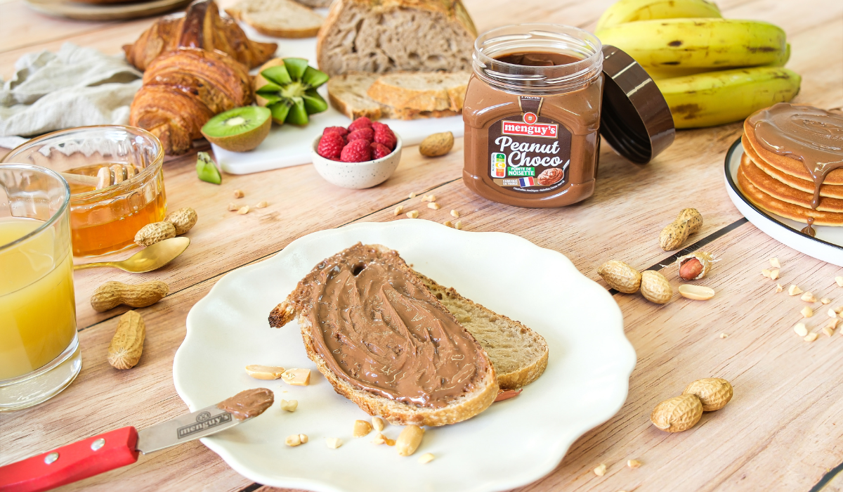 petit déjeuner avec le Peanut choco Menguy's