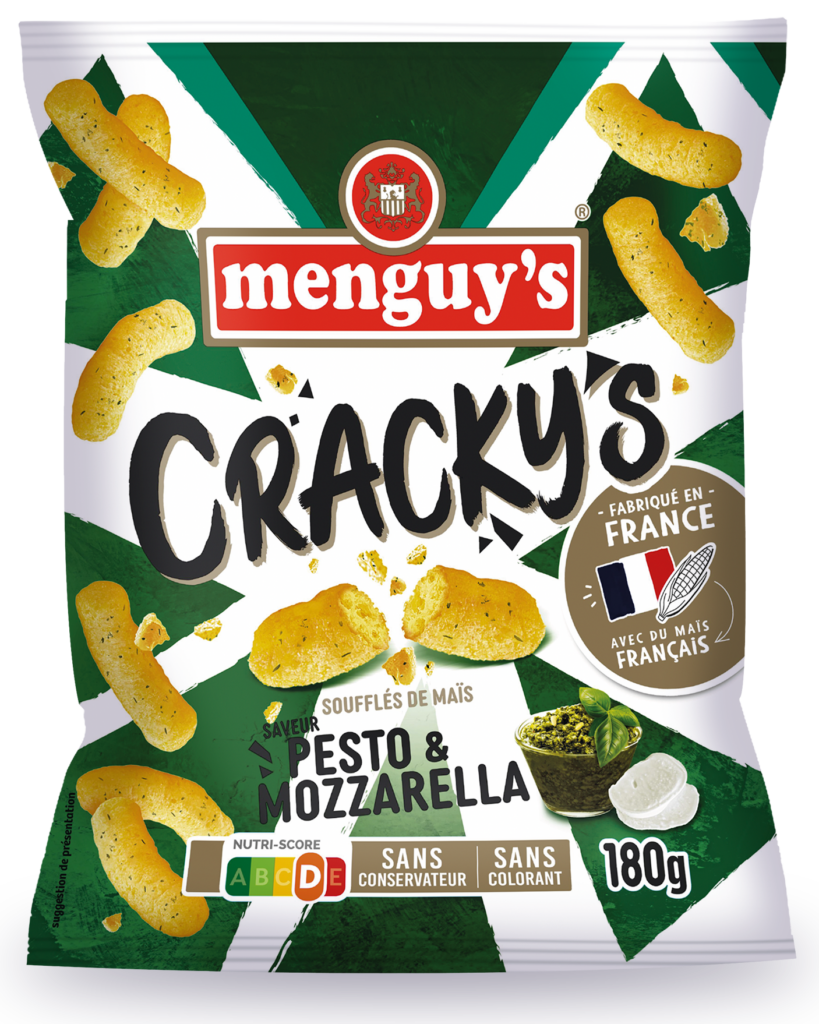 Menguy’s Cracky’s Apéro pesto mozzarella, soufflés de maïs 180 g