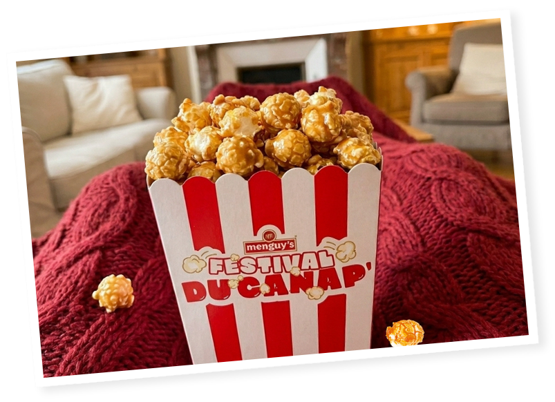 Boîte de popcorn Menguy's Festival du Canap' pour l'Apéro