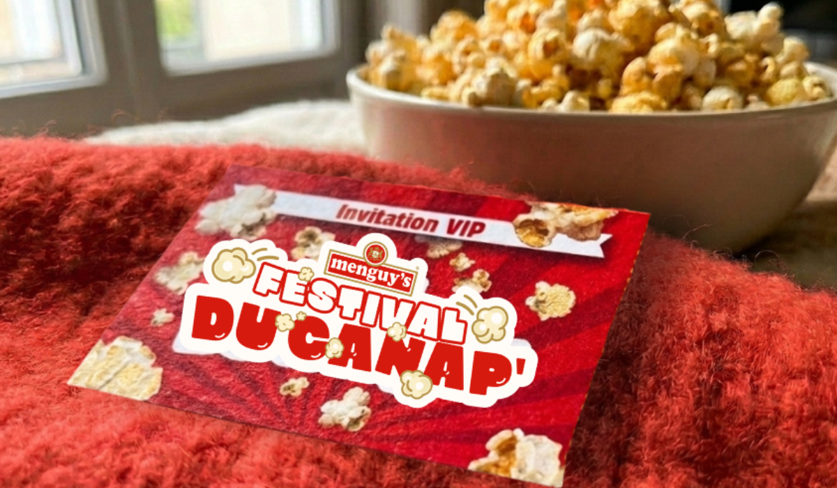 Invitation VIP Menguy's Festival du Canap' et bol de popcorn Apéro