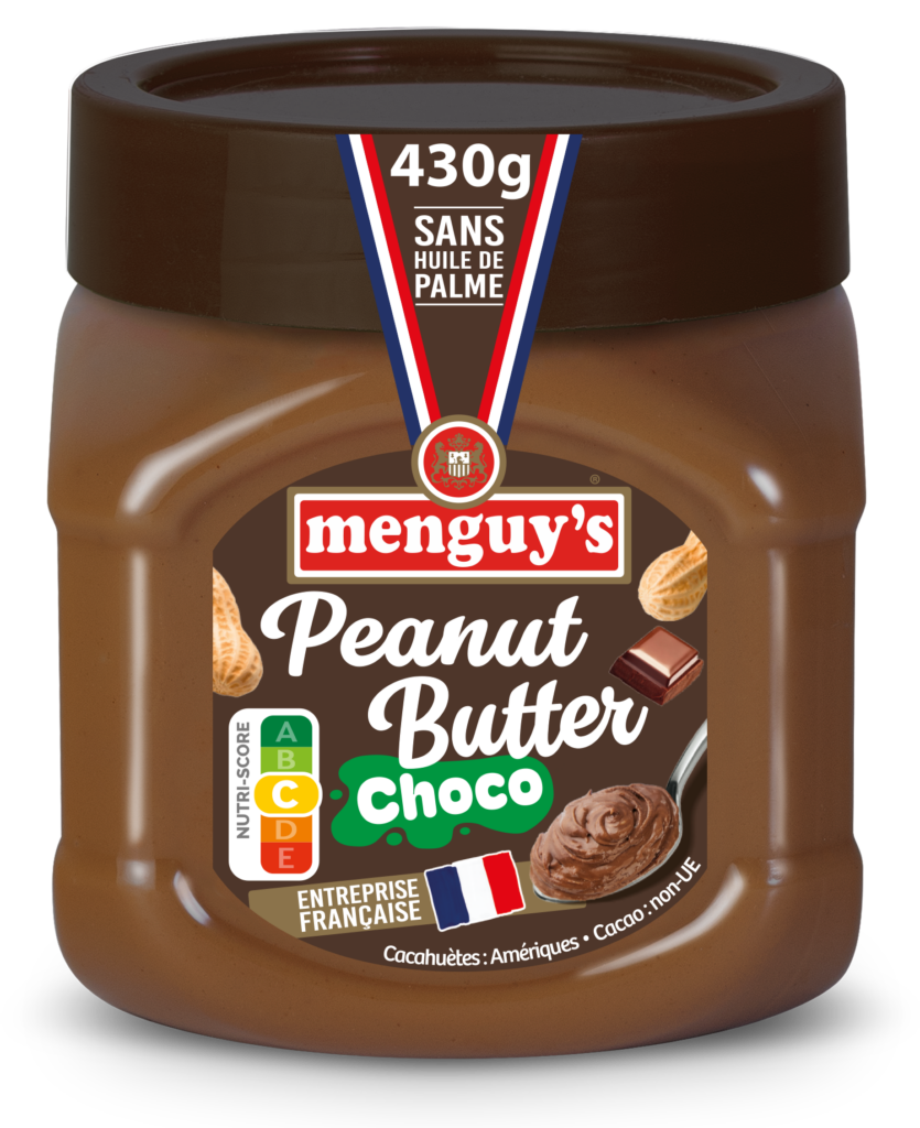 Pot de Peanut Butter Choco Menguy's 430 g sans huile de palme