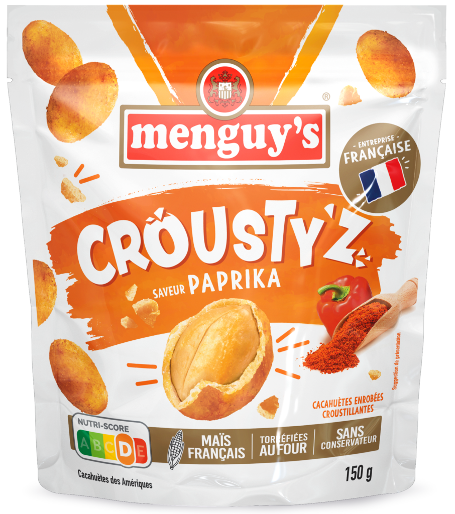 Menguy's Croustyz paprika, cacahuètes croustillantes pour Apéro