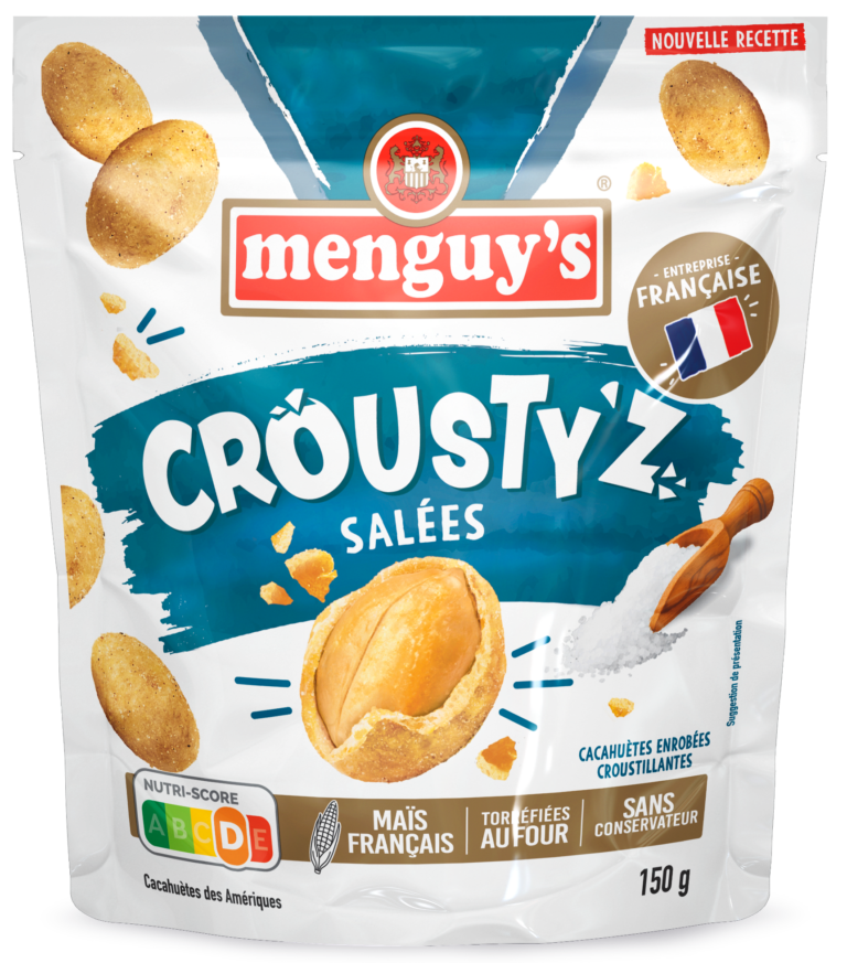 Cacahuètes enrobées d'un biscuit au maïs saveur salée