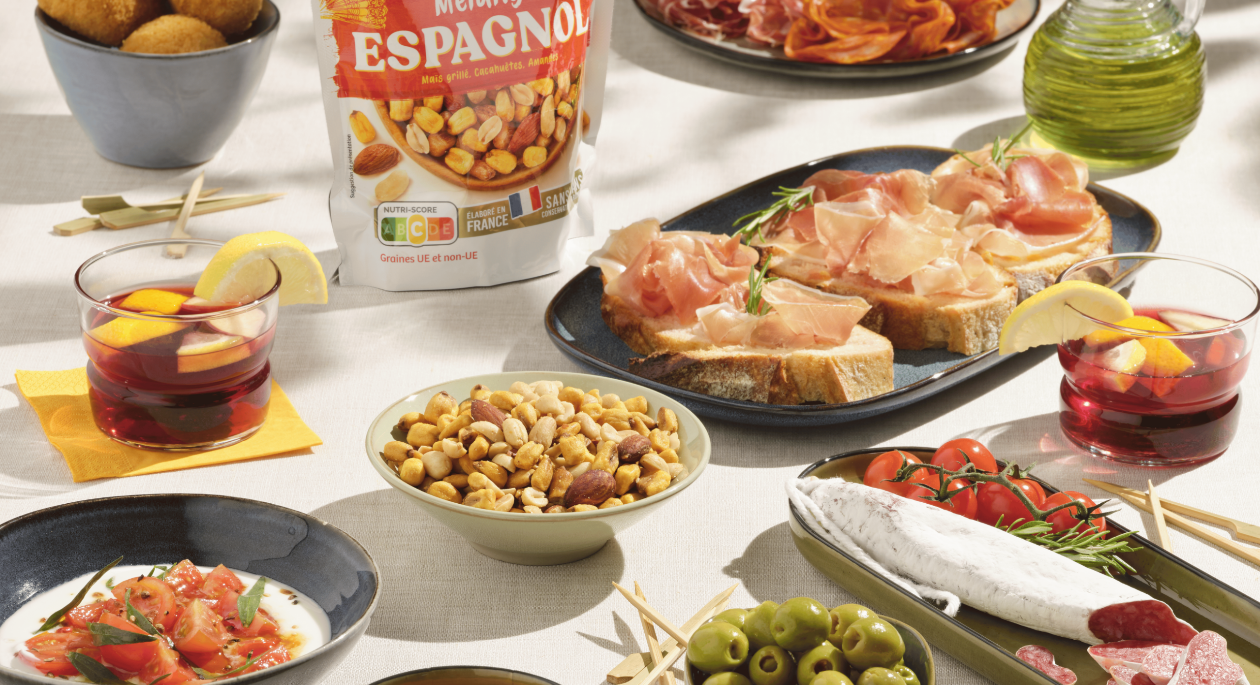 Sachet Menguy's Espagnol et mélange Apéro de fruits secs et cacahuètes